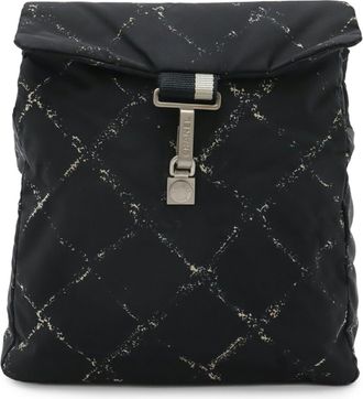Chanel Black Red Color Nylon Backpack (Pre-Owned)