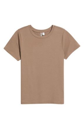 Nordstrom Pima Cotton Blend Crewneck T-Shirt in Brown Lentil at Nordstrom, Size Xx-Large