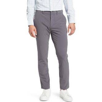 Mizzen+Main Helmsman Flat Front Chinos in Charcoal Solid at Nordstrom, Size 34 X 34