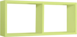 OEM Estante Rectangular De Pared 2 Compartimentos Mod. Morgana Verde