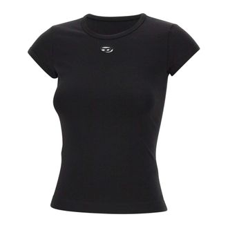 Diesel T-Shirts, female, Black, Size: XS T-Angie T-shirt