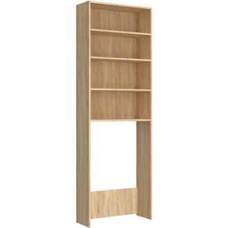 vidaXL Armario Lavadora Roble Sonoma 64x24x190 Cm Vidaxl