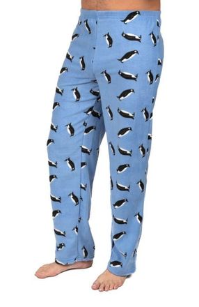 Leveret Mens Fleece Printed Holiday Pajama Pants in Penguin at Nordstrom, Size Xx-Large