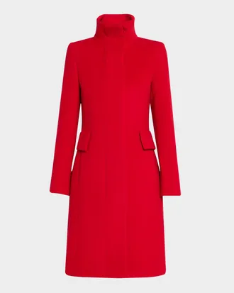 Akris Duffle Knee-Length Wool Coat