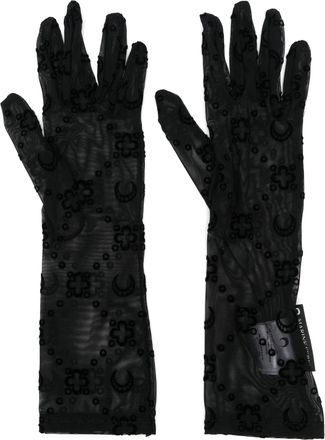 Marine Serre Flocked Monogram Gloves