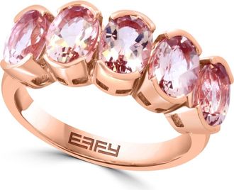 Effy Morganite Row Ring in Pink at Nordstrom Rack, Size 7