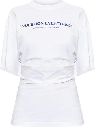 Off-white Tops, Dames, Wit, XS, Katoen, Bedruikt T-shirt