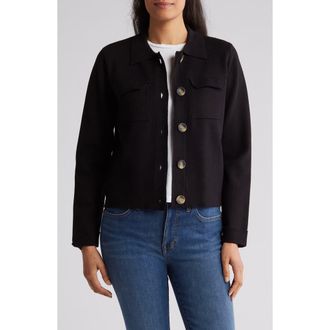 T Tahari Collar Button Front Cardigan in Black at Nordstrom Rack, Size X-Small