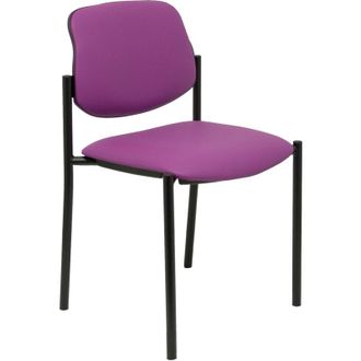 Piqueras y Crespo Silla Fija Styl Similpiel Morado Chasis Negro