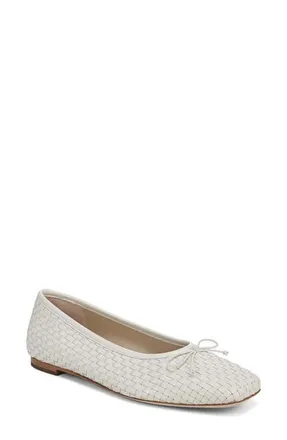Vince Darla Weave Ballet Flat in Milk at Nordstrom, Size 6.5