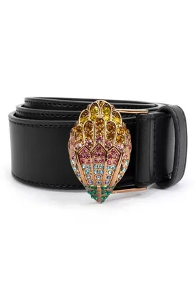 PINKO Love berry leather belt ピンコ Pinko Love Berry H4 leather belt for women 100120a0f1 Black
