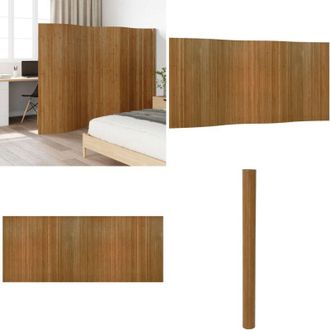 vidaXL Divisorio Ambienti Marrone Larghezza 400 cm Altezza 165 cm in Bamb&ugrave; - Divisore in bamb&ugrave; - Divisore per ambienti