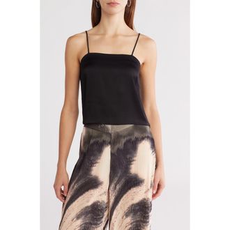 SIMKHAI Vela Square Neck Crop Camisole in Black at Nordstrom Rack, Size Small