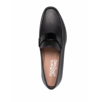 Ferragamo Mens Black Loafers, US Size 6.5