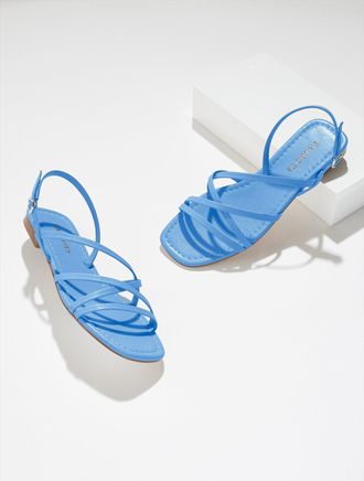 Talbots Liana Strappy Nappa Flats - Vista Blue - 5 1/2 M Talbots