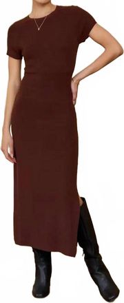 Le Lis Blanc Deux Blakely Back Tie Sweater Midi Dress In Coco