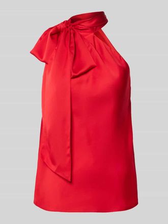 Lauren Ralph Lauren Shaped Fit Top mit Schn&uuml;rdetail in Rot, Gr&ouml;&szlig;e 34