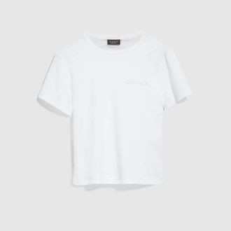 Gucci Cotton Jersey T-shirt With Embroidery, White