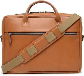 Korchmar Dylan Slim Leather Briefcase in Tan at Nordstrom