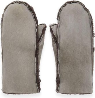 Celtic & Co. British Sheepskin Mitts in Vole at Nordstrom, Size Medium