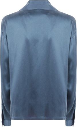 Tom Ford Womens Blouse Powder Blue Silk Light Blouses Shirt