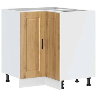 Berkfield Home Kitchen Corner Base Cabinet&not;Porto Artisan Oak Engineered Wood in Brown