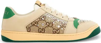Gucci Ivory Lace Up Sneakers