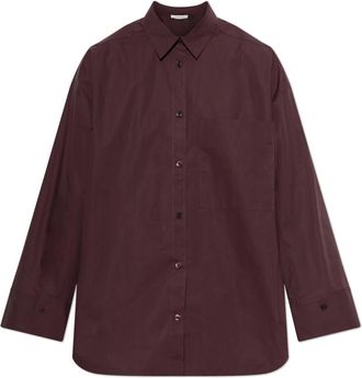 By Malene Birger Derris Shirt - Dames - Overhemden - Rood - L - Katoen - Overhemden
