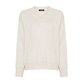 Fabiana Filippi Cashmere Knitwear, female, Beige, Size: S Elegant Knitwear