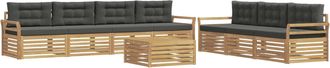 vidaXL Conjunto De Sof&aacute;s De Exterior 8 Uds. Blanco Y Antracita Vidaxl
