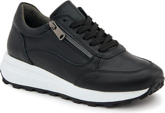 Jones Bootmaker Womens Bertina Lace-Up Trainers - Black Leather - Size UK 7