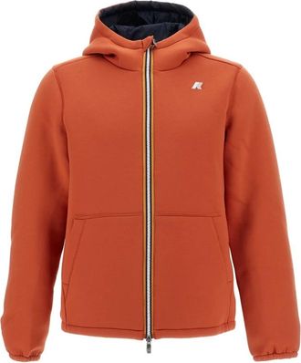 K-Way Jack Spacer Nylon Dubbeljack - Heren - Vesten met rits - Oranje - L - Nylon - Hoodies & sweatvesten