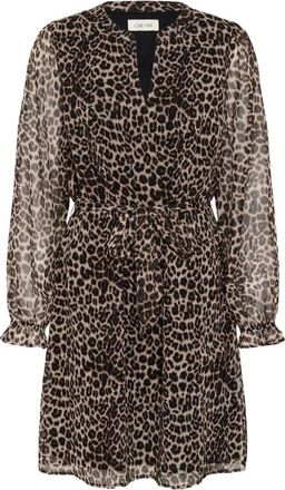 Cream Cryuna Wrap Jurk - Dames - Wikkelkleedje - Veelkleurig - 2XL - Polyester - Kleedjes