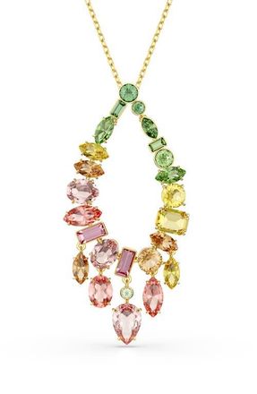 Swarovski Gema Crystal Charm Pendant Necklace in Gold/Multi at Nordstrom