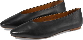 Seychelles American Dreams Ballet Flat Womens Black Leather Slip On ZOGG3655