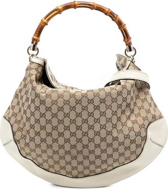 Gucci Borsa a tracolla Peggy in tela GG e bamb&ugrave; 2000-2015 - Marrone
