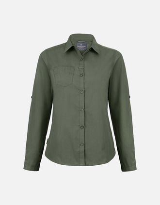 Craghoppers Womens Craghoppers Womens/Ladies Expert Kiwi Long-Sleeved Shirt - Green - Size: 10