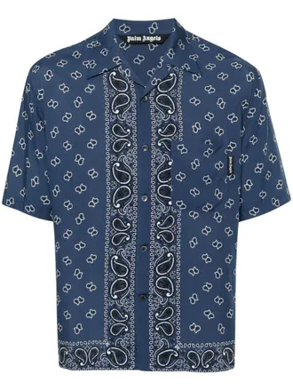Palm Angels Camicia con stampa paisley - Blu