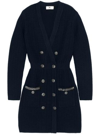Elisabetta Franchi boucl&eacute; coat dress - Blue