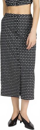 Frame Denim Polka Dot Skirt In Black