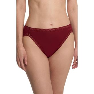 Natori Bliss Cotton French Cut Brief in Dk Raspberry at Nordstrom, Size Xx-Large