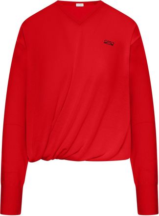 Loewe DRAPED MERINO WOOL SWEATER - Loewe - Woman