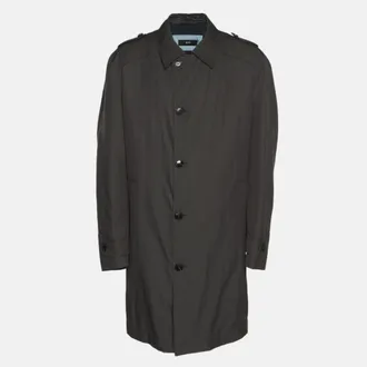 HUGO BOSS Boss By Hugo Boss Dark Grey Nylon Trench Coat
