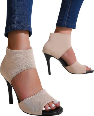 Generic Womens Leather Shoes Size 5.5 Boots Foreign Trade Large Slim High Heel Short Boot Ladies Court Shoes 4. 5 (White, 6.5)