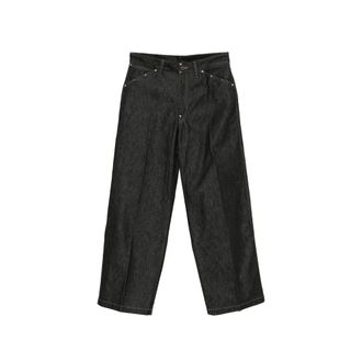Christophe Lemaire Wide Jeans, male, Black, Size: 2XL Wide Pant With Studs