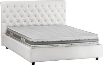 Talamo Italia Talamo Italia - Letto matrimoniale Arnorld, Letto contenitore e testata in ecopelle, 100% Made in Italy, Apertura frontale, Bianco, adatto a