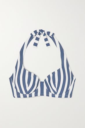 Eres Top Bikini Con Scollo Allamericana A Righe Samba Corazon - Blu