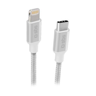 SBS Sbs Tecableligtc1bw Cable De Conector Lightning 1 M Plata