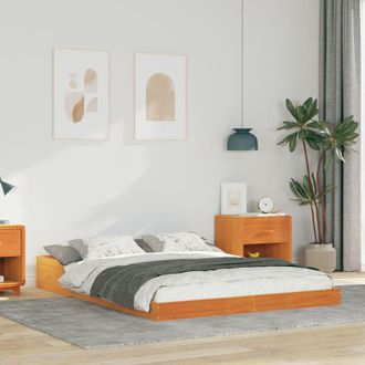 Berkfield Home Wax brown 120 x 200 cm Solid pine wood