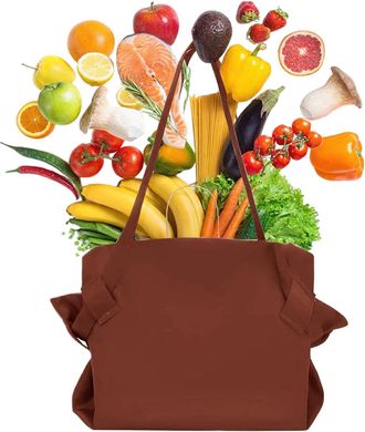 Generic Shopping Bags | Shopping Tote Bag - Foldable Pouch for Trade Show Travel Moving Day Picnic Fitness Class Supermarket Camping, Light Brown, Refer to de